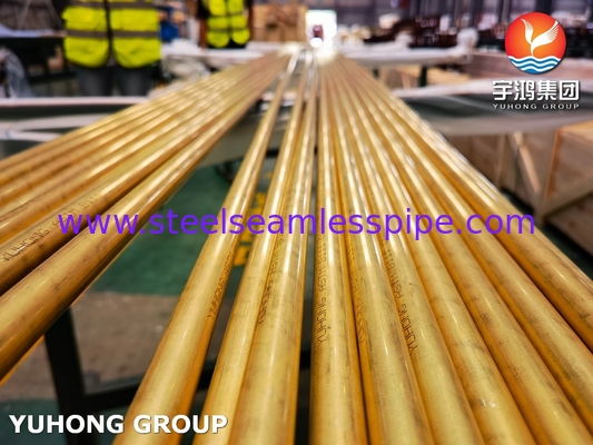 ASME SB111 C68700 Tubos de latão sem costura O61 para trocador de calor