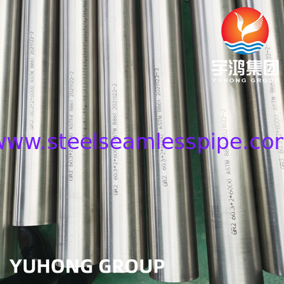 ASTM B861 Grade 2 UNS R50400 Titanium Alloy Seamless Pipe For Seawater Condenser