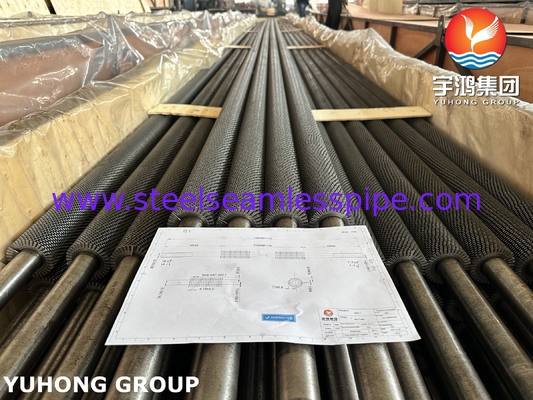 ASTM A213/ ASME SA213 T22 Tubo com aleta serrilhada HFW Dois Portos Podem Ser Curvados em U para Gerador de Vapor de Recuperação de Calor