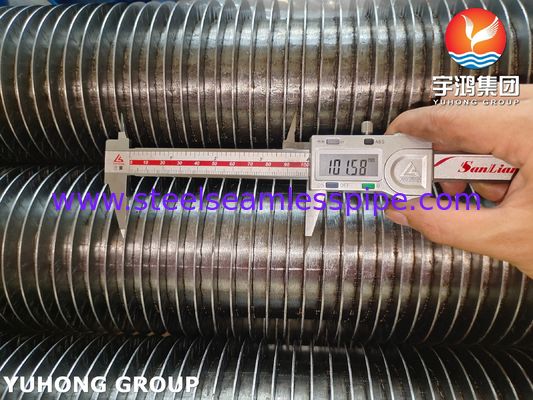 Tubo aleta HFW ASME SA335 P22 sem costura em aço liga com fita de aleta de 11-13 CR