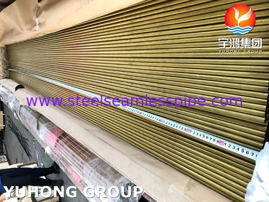 Tubo Cooper Alloy B111 C68700 O61 Recozido, Tubo de Latão de Alumínio Sem Costura para Trocador de Calor de Água do Mar