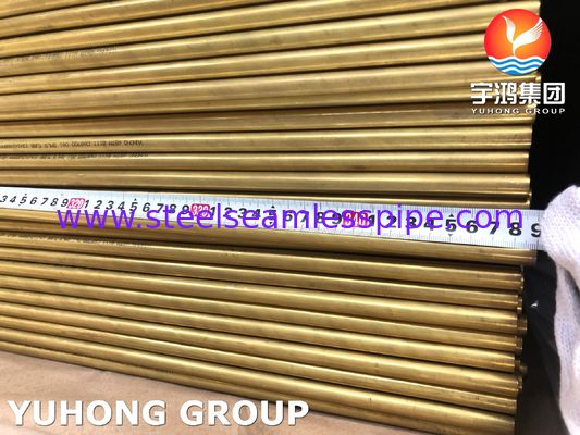 Tubo Cooper Alloy B111 C68700 O61 Recozido, Tubo de Latão de Alumínio Sem Costura para Trocador de Calor de Água do Mar