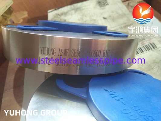 Flange de liga de níquel Inconel 600 (Liga 600, UNS N06600), ASTM B564 / ASME SA564, face elevada com pescoço para solda (WNRF)