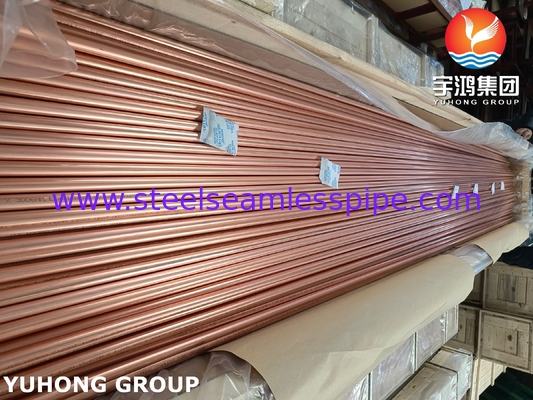 JIS H3300 C1220T Tubos sem costura de liga de cobre para sistemas de HVAC