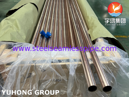 Tubo de Cobre Níquel ASME SB111 C70600 para Trocador de Calor de Condensador