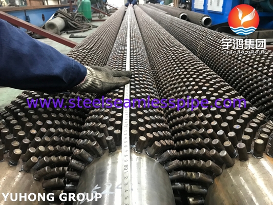 Tubo aletas com pinos de aço liga ASTM A213 T9 com pinos de aço liga / aço inoxidável para caldeira ou aquecedor