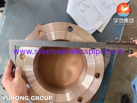 ASTM B283 C70620 Flange de liga de cobre e níquel para aplicações marítimas