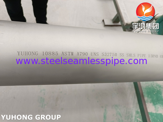 ASTM A790 UNS S37500 Tubo sem costura de aço inoxidável super duplex