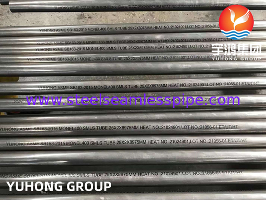 ASME SB163 UNS N04400 / Monel 400 Tubo de trocador de calor sem costura de liga de níquel