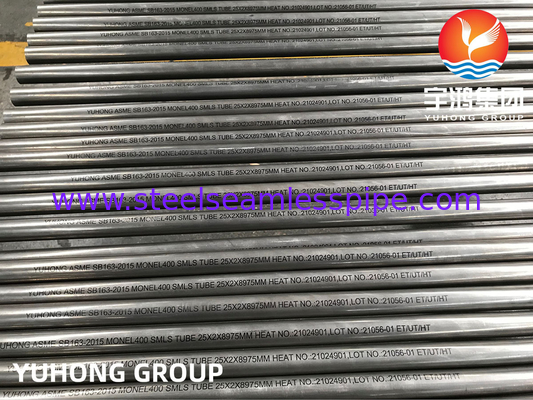 ASME SB163 UNS N04400 / Monel 400 Tubo de trocador de calor sem costura de liga de níquel