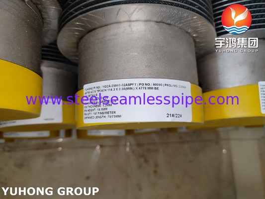 ASTM A376 TP347H HFW Tubos de barbatanas sólidas para trocadores de calor