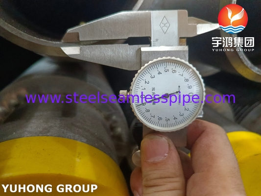 ASTM A335 P22 Tubo de liga de aço com material AS Fin HFW Solid Fin Tube, serviço de alta temperatura