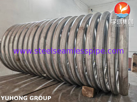 Bobinas de aquecimento e resfriamento de aço inoxidável ASTM A269 TP304 / 304L, Tubulação em bobina