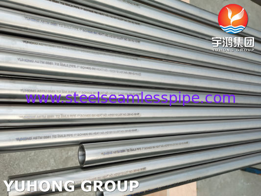 ASTM B861 GR.2 UNS R50400 Tubo de Titânio Não Aliado Para Alta Resistência à Corrosão