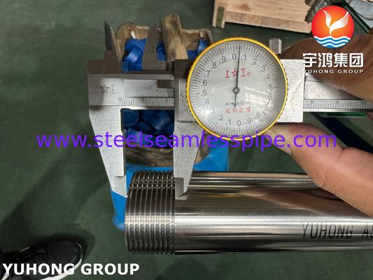 Tubo Sanitário ASME SA270 TP304 Aço Inoxidável Recozido Brilhante (Extremidade Rosqueada)