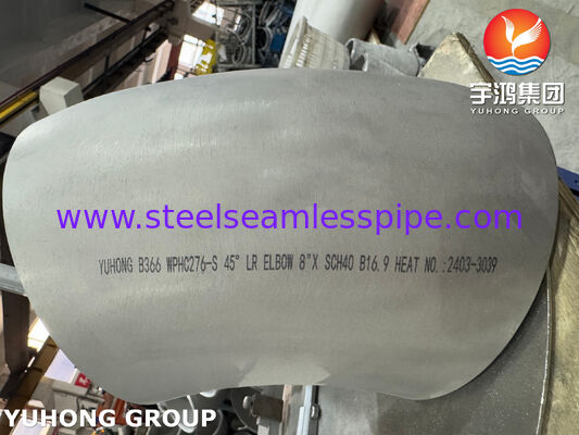 ASTM B366 WPHC276 90 graus de cotovelo Hastelloy C276 UNS N10276 Acessórios para tubos
