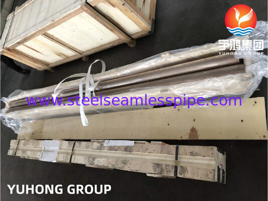 Tubo sem costura de cobre-níquel 90/10 ASTM B466 C70600 resistente à corrosão para aplicações em água do mar