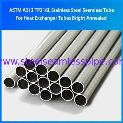 ASTM A213 TP316L Bright Annealed Stainless Steel Seamless Tube para aplicações de trocadores de calor