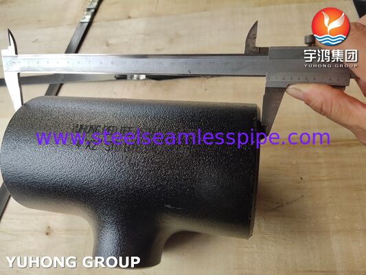 Conexão de aço carbono ASTM A234 WPB Tee de redução soldada de topo