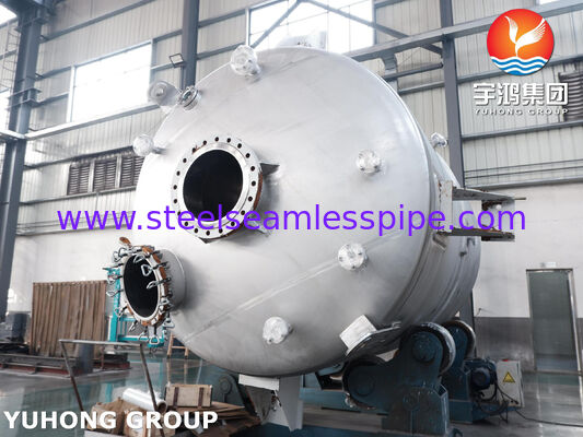 Reator com revestimento de revestimento com certificação ASME U Stamp em aço carbono SA516 Gr.70 com agitador para mistura