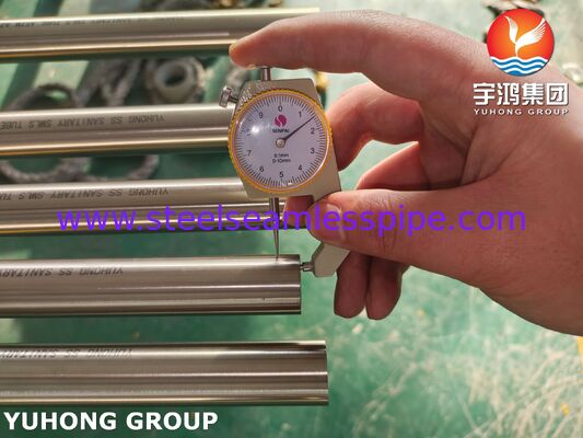 Tubo Sanitário Sem Costura Recozido Brilhante de Aço Inoxidável ASTM A270 TP304 para Processamento de Alimentos