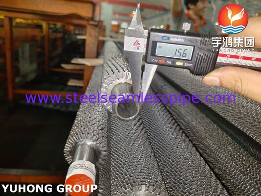 Tubos aletas serrilhadas | Soldados por alta frequência | Tubo base T22 e aletas CS para HRSG / Caldeira