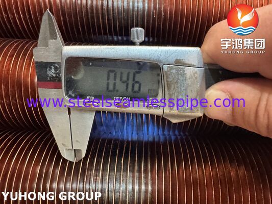 Tubos aletados embutidos para caldeiras e economizadores A106 Gr.B com aletas de cobre