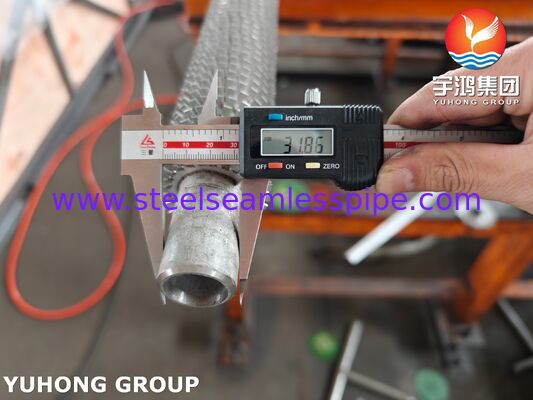 Tubos de finalidade dentada e soldados de alta frequência TP304H Base / SS304 Fin