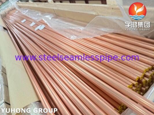 JIS H3300 C1220T Tubo sem costura de cobre e aço desoxidado com fósforo