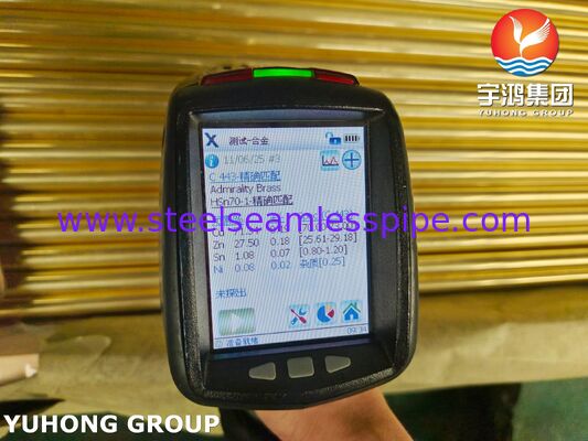 Tubo de liga de cobre e níquel ASTM B111/ASME B111 C44300 O61