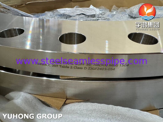 ASTM A240 F904L Slip On Flat Face Flange AWWA C207 Table2 Classe D Cumprindo as Normas de Água dos EUA