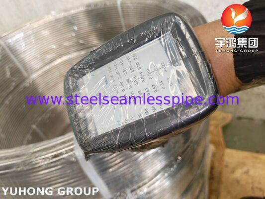 Tubo em Bobina de Aço Inoxidável ASTM A269 TP316L Recozido Brilhante para Aplicação Industrial de Fluidos