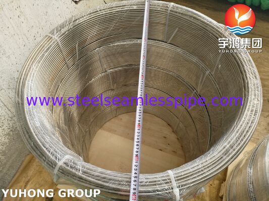 Tubo em Bobina de Aço Inoxidável ASTM A269 TP316L Recozido Brilhante para Aplicação Industrial de Fluidos