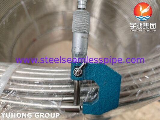 Tubo em Bobina de Aço Inoxidável ASTM A269 TP316L Recozido Brilhante para Aplicação Industrial de Fluidos