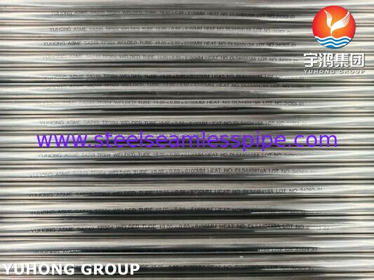 ASME SA249 TP304 Tubos soldados de aço inoxidável aquecido brilhante para sistemas de refrigeração