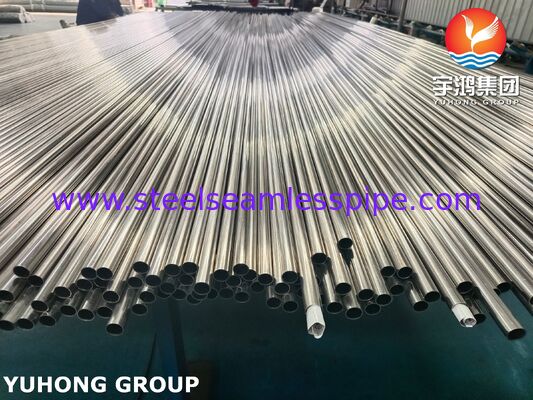 ASME SA249 TP304 Tubos soldados de aço inoxidável aquecido brilhante para sistemas de refrigeração