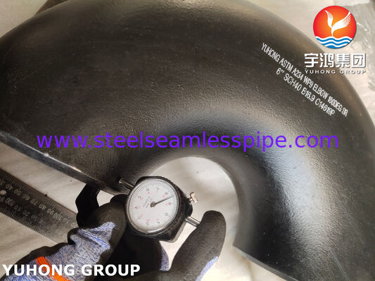 Cotovelo de Aço Carbono de Alta Resistência ASTM A234 WPB com Solda de Topo a 90° e Raio Longo (1.5D) para Sistemas de Oleodutos, Gasodutos e Aquedutos