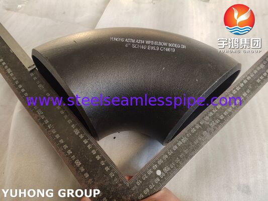Cotovelo de Aço Carbono de Alta Resistência ASTM A234 WPB com Solda de Topo a 90° e Raio Longo (1.5D) para Sistemas de Oleodutos, Gasodutos e Aquedutos