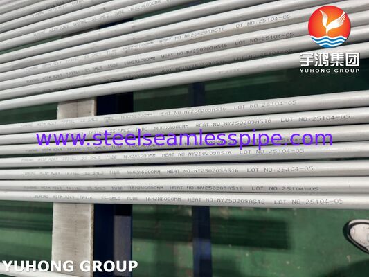 Tubo sem costura de aço inoxidável ASTM A269 TP316L para condensador, decapado e recozido