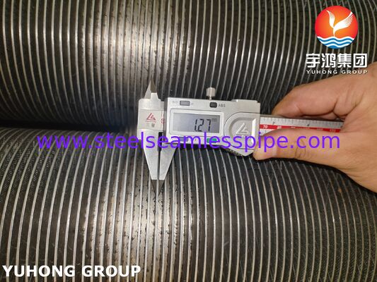 ASTM A376 TP347H Fin Tube CS, Tubo de Fin Compósito Resistente a Altas Temperaturas (base CS + Fin TP347H)