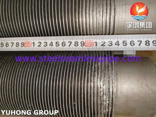 ASTM A376 TP347H Fin Tube CS, Tubo de Fin Compósito Resistente a Altas Temperaturas (base CS + Fin TP347H)