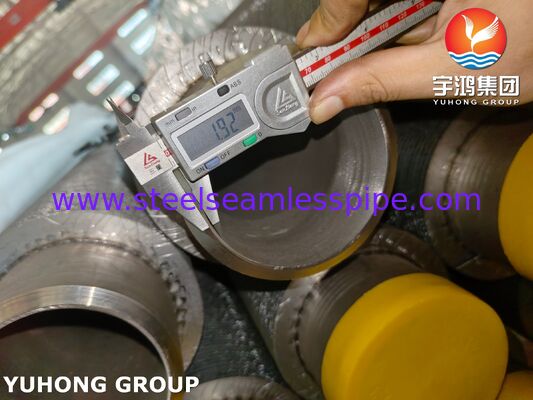 Tubos finos HFW ASTM A312 TP347H de aço inoxidável para caldeiras de calor residual