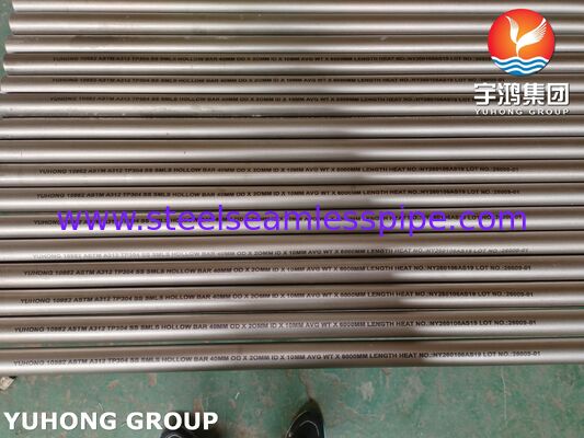 ASTM A312 TP304 Barras ocas, com paredes grossas, utilizadas na fabricação de flanges e máquinas