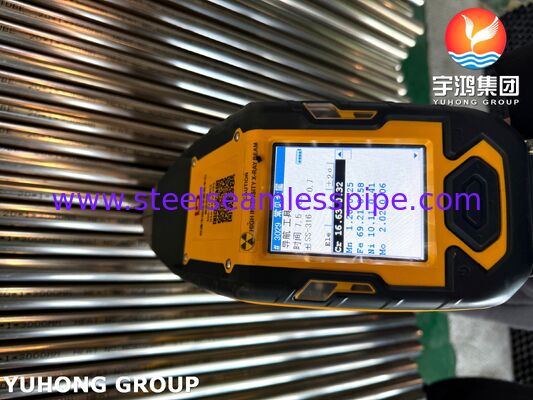 A249 TP316L Tubos soldados de aço inoxidável brilhante, aquecidos, para trocadores de calor / caldeiras / condensadores