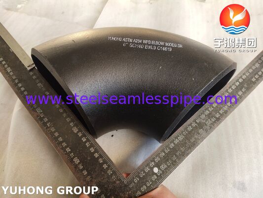 Conexões de Tubo de Aço Carbono Soldadas por Topo Sem Emendas, Cotovelo A234 WPB para Tubulações de Pressão ASME B16.9