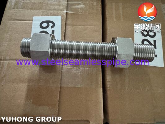 Parafusos Super Duplex ISO4017 S32205 2205 Aço Duplex Porca Parafuso Sextavado Arruela