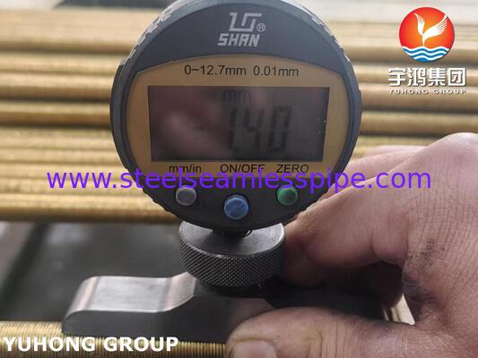 ASME SB111 C68700 Tubos de barbatanas baixas para trocadores de calor de conchas e tubos