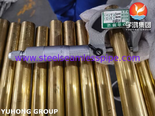 Tubo sem costura de liga de cobre ASTM B111 C44300 C70600 C71500 C68700 C71640 Refrigerador de ar Radiador Condensador Aplicação