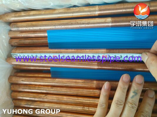 Tubo sem emenda de cobre ASTM B111 C12200 fósforo-desoxidado para condensador trocador de calor