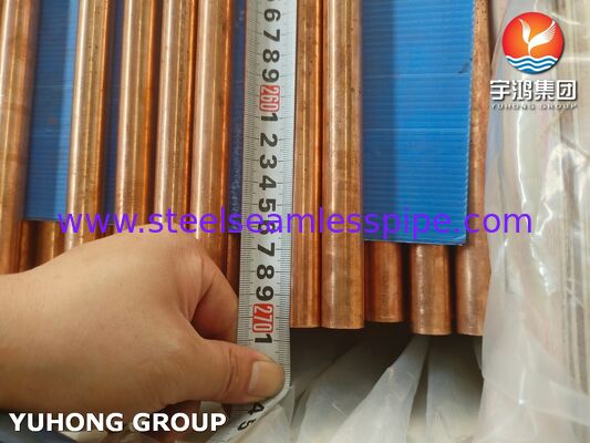 Tubo sem emenda de cobre ASTM B111 C12200 fósforo-desoxidado para condensador trocador de calor